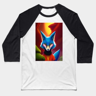 COMIC BOOK STYLE FOX Baseball T-Shirt